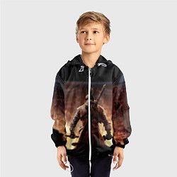 Ветровка с капюшоном детская Sekiro shadows die twice, цвет: 3D-белый — фото 2