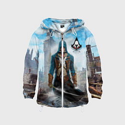 Ветровка с капюшоном детская Assasin's creed, цвет: 3D-белый