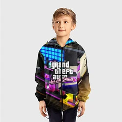 Ветровка с капюшоном детская GTA:VICE CITY, цвет: 3D-черный — фото 2
