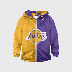 Ветровка с капюшоном детская LA LAKERS, цвет: 3D-белый