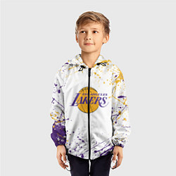 Ветровка с капюшоном детская LA LAKERS, цвет: 3D-черный — фото 2