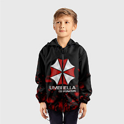 Ветровка с капюшоном детская UMBRELLA CORP, цвет: 3D-черный — фото 2