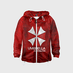 Ветровка с капюшоном детская UMBRELLA CORP, цвет: 3D-белый