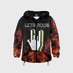 Ветровка с капюшоном детская Let's Rock, цвет: 3D-черный