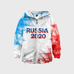 Ветровка с капюшоном детская Россия, цвет: 3D-белый