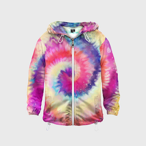 Детская ветровка Tie Dye vortex / 3D-Белый – фото 1