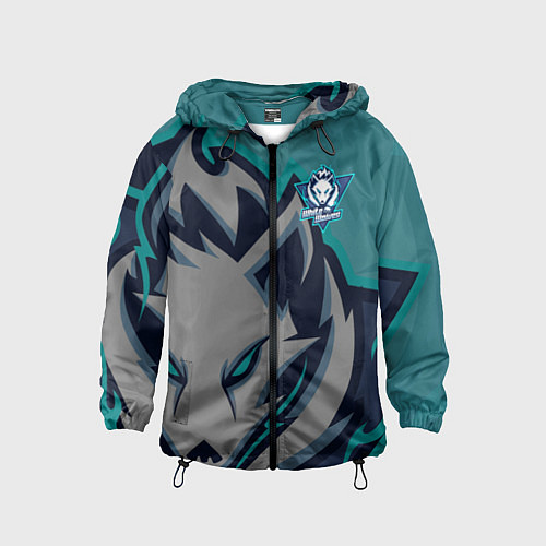 Детская ветровка Форма White wolves / 3D-Черный – фото 1
