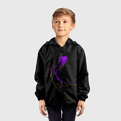 Ветровка с капюшоном детская Love Basketball, цвет: 3D-черный — фото 2