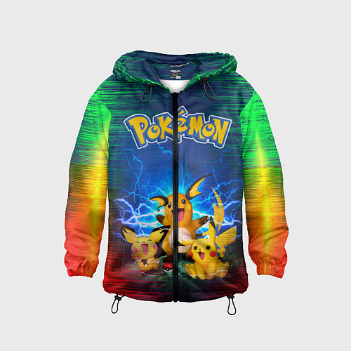 Детская ветровка Pikachu / 3D-Черный – фото 1