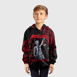 Ветровка с капюшоном детская Metallica, цвет: 3D-черный — фото 2