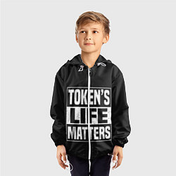 Ветровка с капюшоном детская TOKENS LIFE MATTERS, цвет: 3D-белый — фото 2