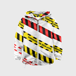 Ветровка с капюшоном детская 2019-nCoV Коронавирус, цвет: 3D-белый