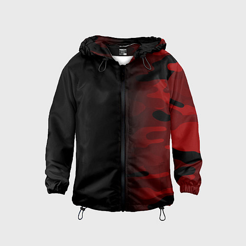 Детская ветровка RED BLACK MILITARY CAMO / 3D-Черный – фото 1