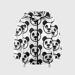 Ветровка с капюшоном детская Panda, цвет: 3D-черный