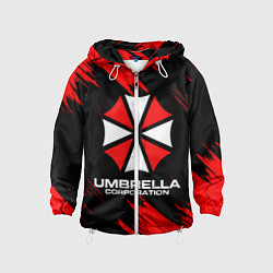 Ветровка с капюшоном детская Umbrella Corporation, цвет: 3D-белый