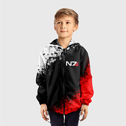 Ветровка с капюшоном детская MASS EFFECT N7, цвет: 3D-черный — фото 2
