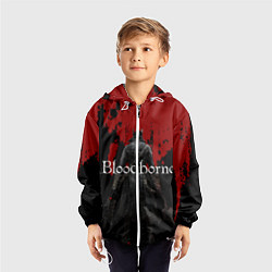 Ветровка с капюшоном детская Bloodborne, цвет: 3D-белый — фото 2