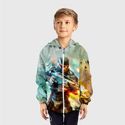 Ветровка с капюшоном детская CRYSIS, цвет: 3D-белый — фото 2