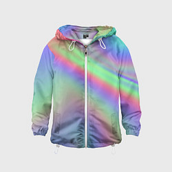 Ветровка с капюшоном детская Gradient vinyl, цвет: 3D-белый