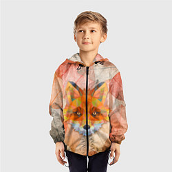 Ветровка с капюшоном детская Fox, цвет: 3D-черный — фото 2