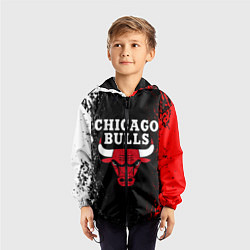 Ветровка с капюшоном детская CHICAGO BULLS, цвет: 3D-черный — фото 2