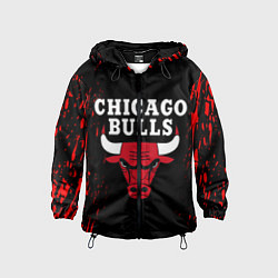 Ветровка с капюшоном детская CHICAGO BULLS, цвет: 3D-черный