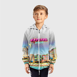 Ветровка с капюшоном детская HOTLINE MIAMI, цвет: 3D-белый — фото 2