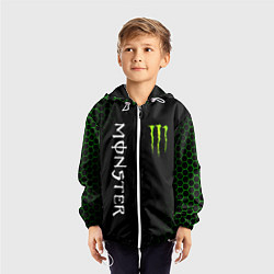Ветровка с капюшоном детская MONSTER ENERGY, цвет: 3D-белый — фото 2