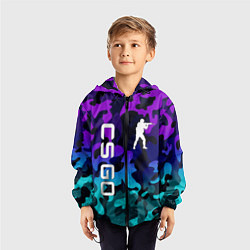 Ветровка с капюшоном детская CS GO, цвет: 3D-черный — фото 2