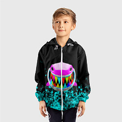 Ветровка с капюшоном детская 6IX9INE, цвет: 3D-белый — фото 2