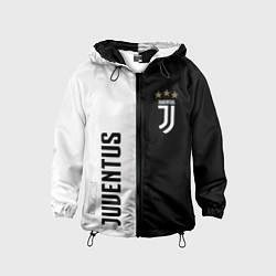 Ветровка с капюшоном детская JUVENTUS, цвет: 3D-черный