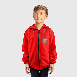 Ветровка с капюшоном детская ARSENAL, цвет: 3D-черный — фото 2