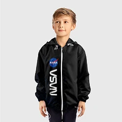 Ветровка с капюшоном детская NASA НАСА, цвет: 3D-белый — фото 2
