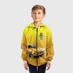 Ветровка с капюшоном детская Ford mustang - motorsport, цвет: 3D-черный — фото 2