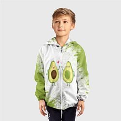 Ветровка с капюшоном детская Авокадо, цвет: 3D-белый — фото 2