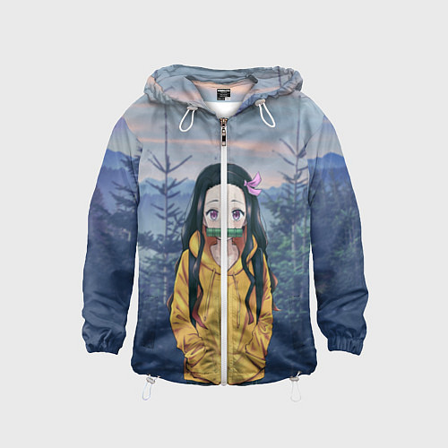 Детская ветровка Незуко / 3D-Белый – фото 1