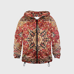 Ветровка с капюшоном детская Ковер на стене, цвет: 3D-черный