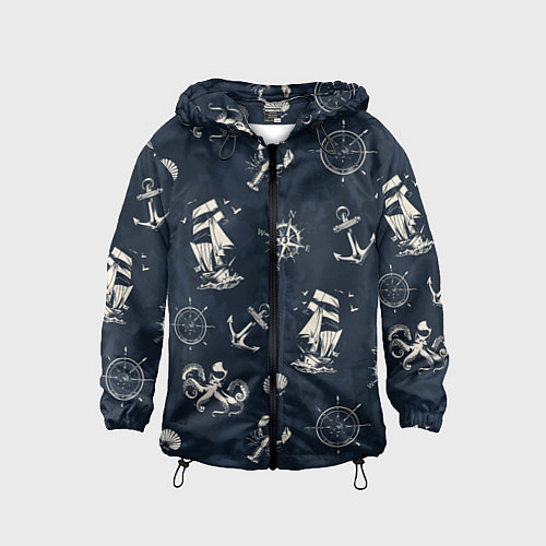 Детская ветровка Nautical art / 3D-Черный – фото 1