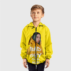 Ветровка с капюшоном детская Billie Eilish Билли Айлиш, цвет: 3D-черный — фото 2