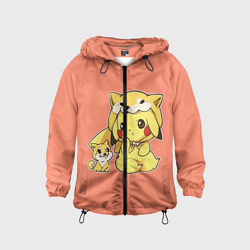 Детская ветровка Pikachu Pika Pika / 3D-Черный – фото 1
