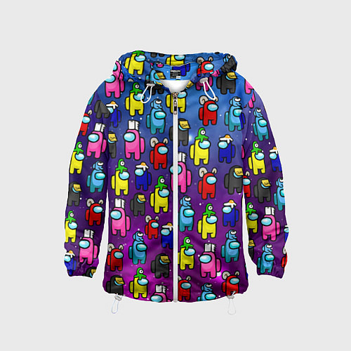 Детская ветровка AMONG US / 3D-Белый – фото 1