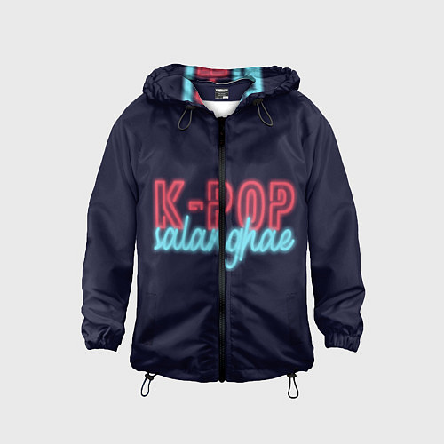 Детская ветровка LOVE K-POP / 3D-Черный – фото 1