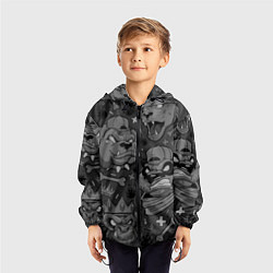 Ветровка с капюшоном детская CRAZY ANIMALS, цвет: 3D-черный — фото 2