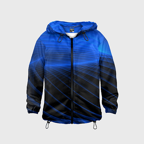 Детская ветровка Неоновые лучи / 3D-Черный – фото 1