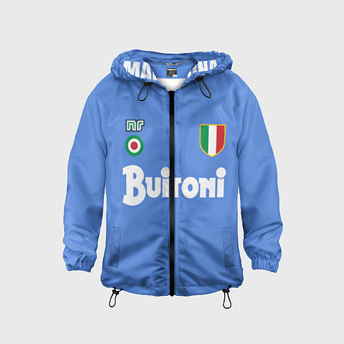 Детская ветровка Диего Марадона Наполи Ретро / 3D-Черный – фото 1