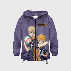 Ветровка с капюшоном детская Haikyu!!!, цвет: 3D-черный