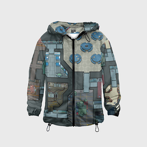 Детская ветровка AMONG US - КАРТА / 3D-Черный – фото 1