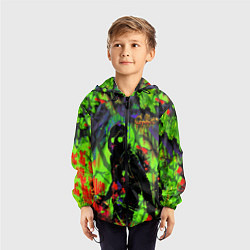 Ветровка с капюшоном детская Граффити, цвет: 3D-черный — фото 2