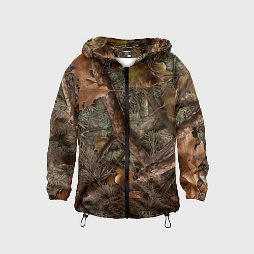 Детская ветровка Охотничий камуфляж / 3D-Черный – фото 1