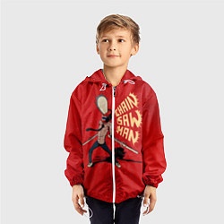 Ветровка с капюшоном детская Человек Бензопила, цвет: 3D-белый — фото 2
